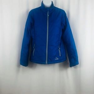 L.L.Bean quilted zip front jacket pockets XSP